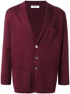 Fashion Clinic Timeless Three Button Cardigan - Pink & Purple