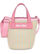 Miu Miu Woven Bucket Bag - Pink