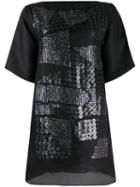 Missoni Pre-owned Asymmetric Sequin Embroidery T-shirt Dress - Black