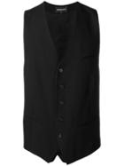 Ann Demeulemeester Classic Waistcoat, Men's, Size: Medium, Black, Wool/cotton/rayon