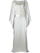 Carolina Herrera Embroidered Satin Gown