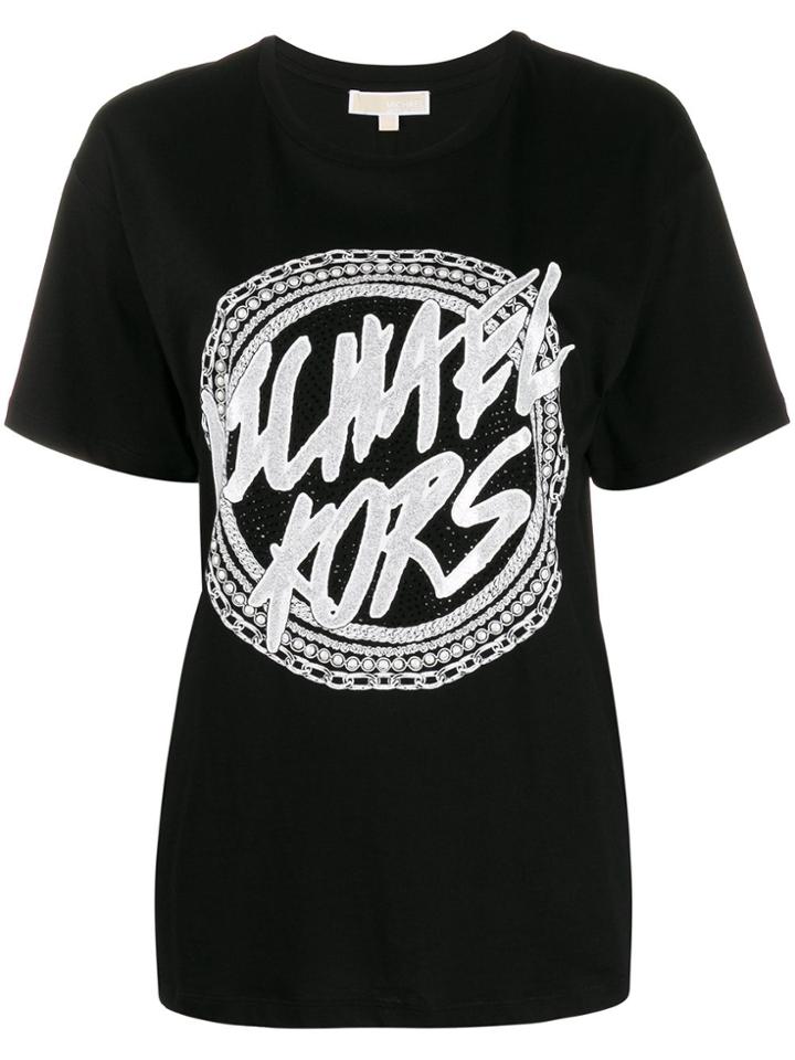 Michael Michael Kors Chain Logo T-shirt - Black