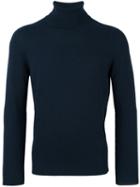 Drumohr Turtleneck Jumper, Men's, Size: 56, Blue, Wool/cashmere