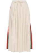 Gucci Pleated Ribbon Skirt - Neutrals