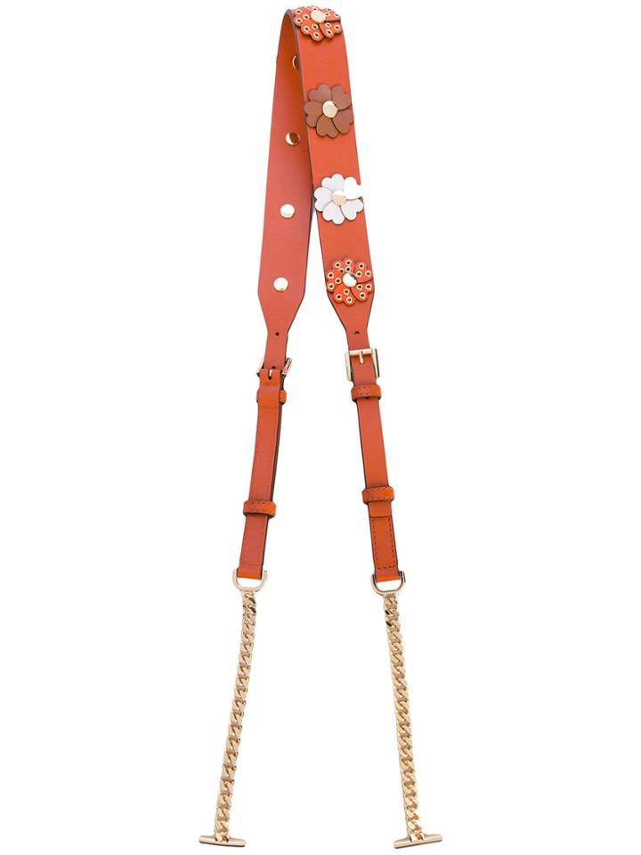 Michael Michael Kors Floral Applique Bag Strap - Yellow & Orange
