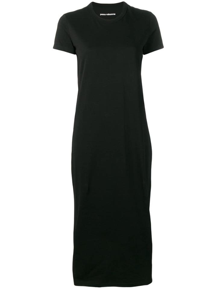 Paco Rabanne Appliqué Logo Dress - Black