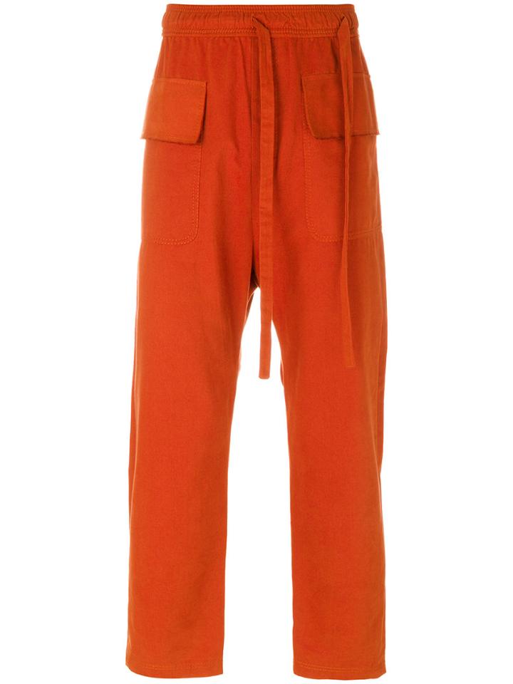 Damir Doma Drop-crotch Cargo Trousers - Yellow & Orange