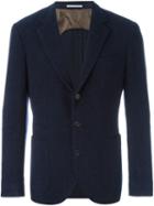 Brunello Cucinelli Patched Pockets Blazer, Men's, Size: 50, Blue, Silk/cupro/cashmere/wool