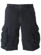 Incotex Cargo Shorts, Men's, Size: 30, Blue, Linen/flax/cotton