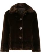 Fendi Pre-owned Faux Fur Jacket - Brown
