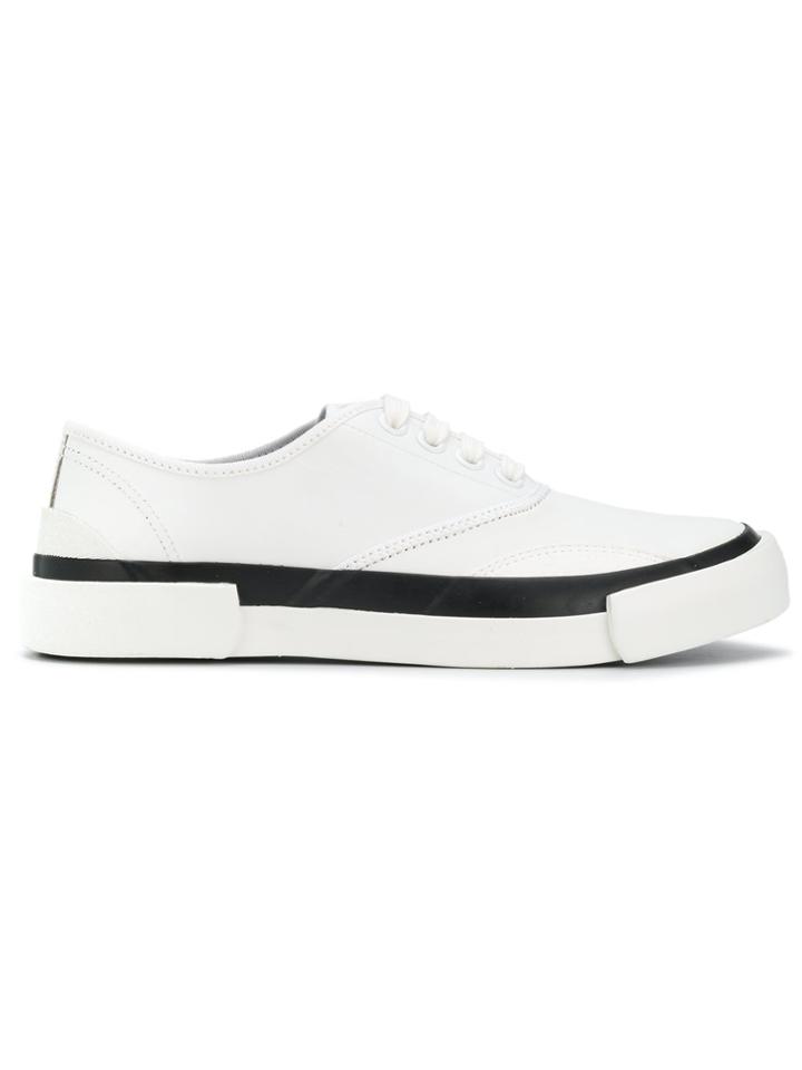 Julien David Eyelet Detail Sneakers - White