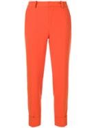 Closed Cropped Suit Trousers - Yellow & Orange