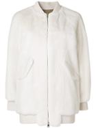 Blancha Mink Fur Bomber Jacket - White