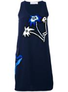 Victoria Victoria Beckham - Floral Embroidery Dress - Women - Polyester - 10, Blue, Polyester