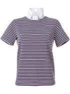 Cityshop Lace Turtle Neck Striped T-shirt, Women's, Blue, Nylon/polyurethane/rayon