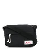 A.p.c. Logo Patch Shoulder Bag - Black