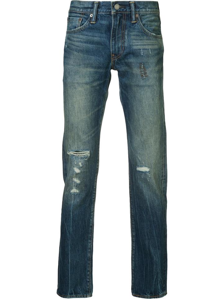 Levi's Ripped Slim-fit Jeans, Men's, Size: 36/34, Blue, Cotton