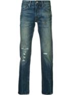Levi's Ripped Slim-fit Jeans, Men's, Size: 36/34, Blue, Cotton