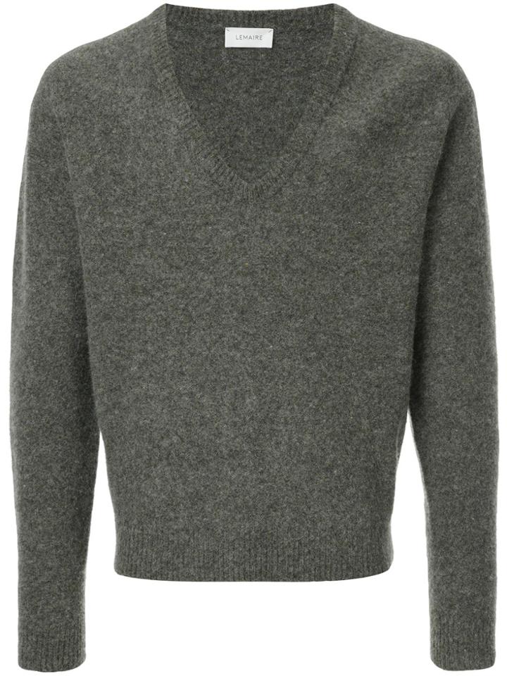 Lemaire Deep V-neck Jumper - Grey