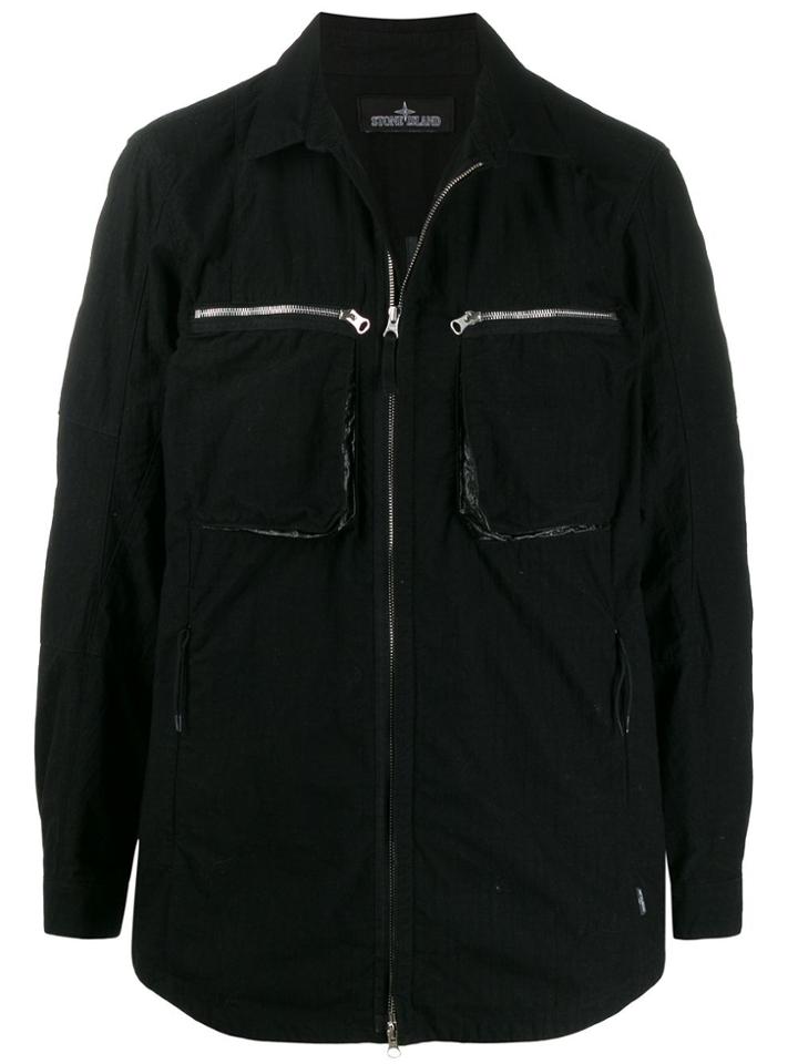 Stone Island Shadow Project Hooded Shell Sports Jacket - Black
