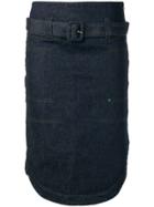 Carven Midi Denim Skirt - Blue