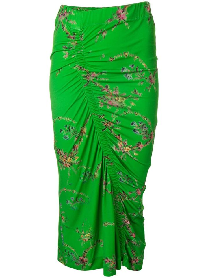 Preen By Thornton Bregazzi Draped Pencil Skirt - Green