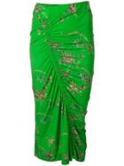 Preen By Thornton Bregazzi Draped Pencil Skirt - Green