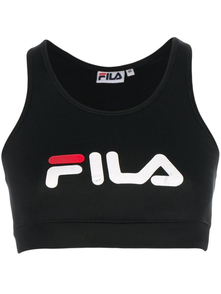 Fila Cropped Logo Top - Black