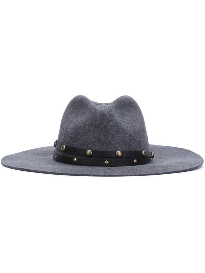 Sensi Studio Studded Band Felt Hat, Women's, Grey, Wool