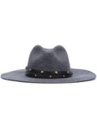 Sensi Studio Studded Band Felt Hat, Women's, Grey, Wool