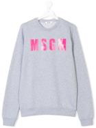 Msgm Kids Teen Branded Sweatshirt - Grey