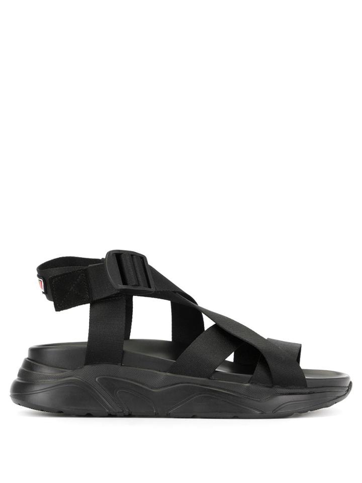 Msgm Buckle Strap Sandals - Black