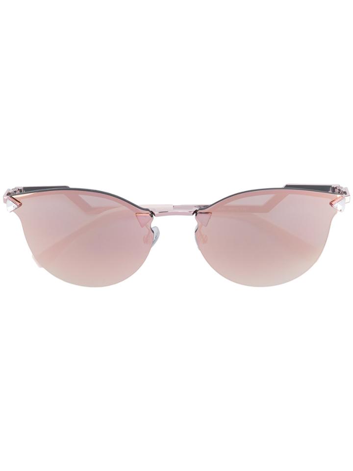 Fendi Eyewear Rimless Wayfarer Sunglasses - Pink & Purple