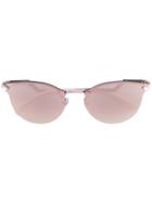 Fendi Eyewear Rimless Wayfarer Sunglasses - Pink & Purple