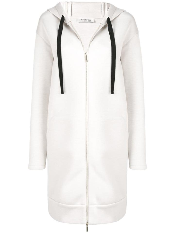 's Max Mara Longline Hoodie - Neutrals
