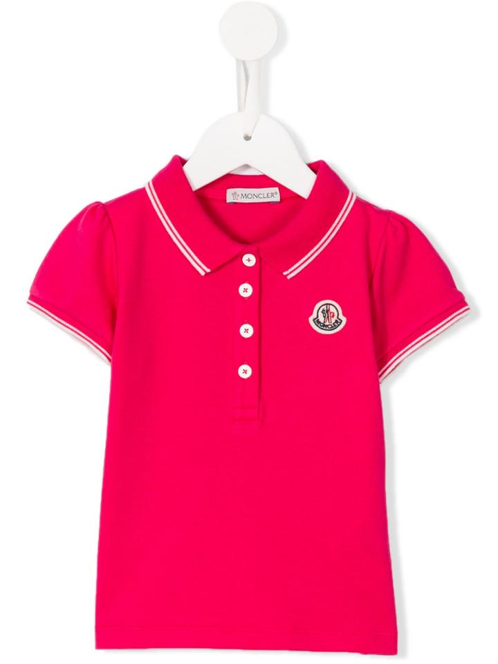 Moncler Kids Amy Polo Shirt, Toddler Girl's, Size: 2 Yrs, Pink/purple
