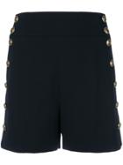 Chloé Button-embellished Fitted Shorts - Black