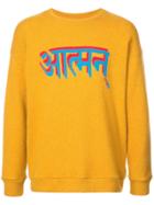The Elder Statesman Sanskrit-self Intarsia Heavy Jumper - Orange