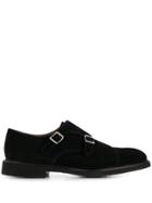 Doucal's Side Buckle Monk Shoes - Black