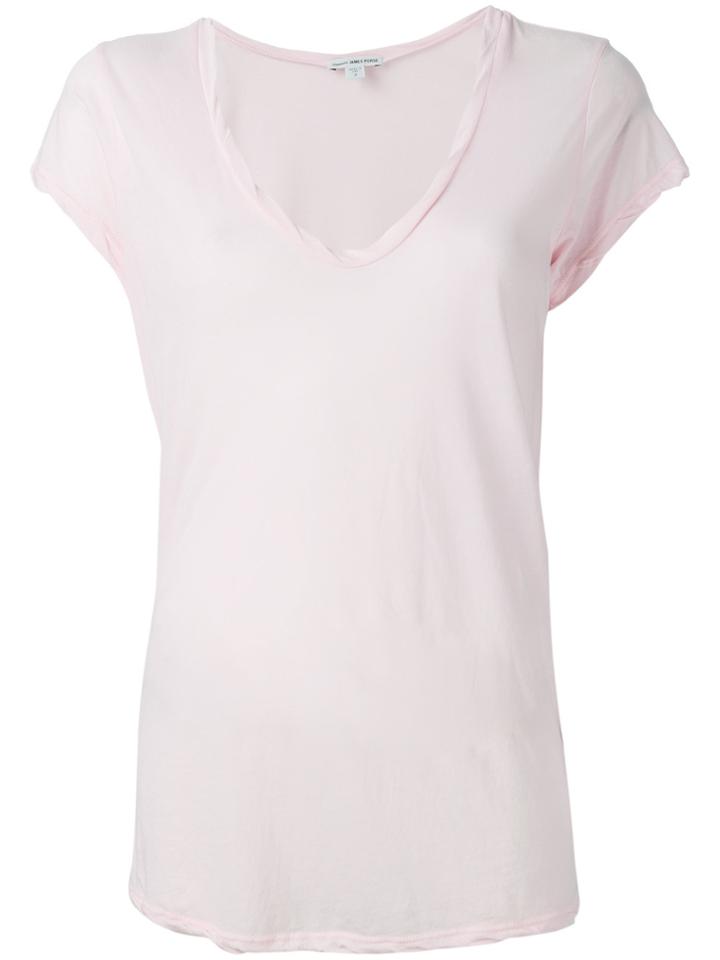 James Perse Plain T-shirt - Pink & Purple