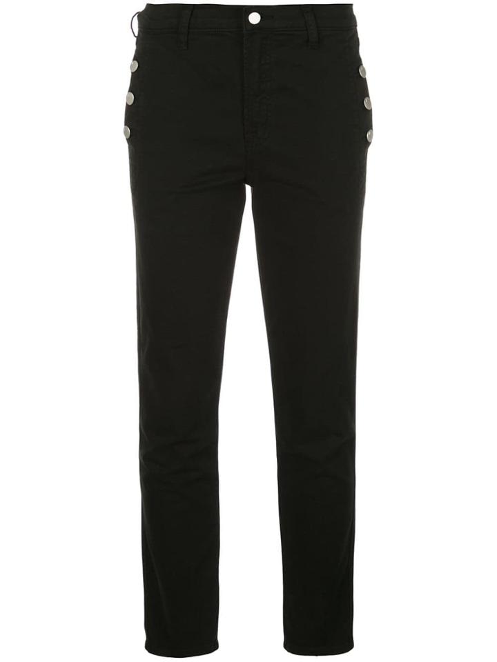 J Brand Mid Rise Skinny Jeans - Black