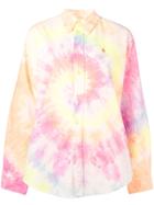 Polo Ralph Lauren Multicoloured Tie Dye Print Shirt - White