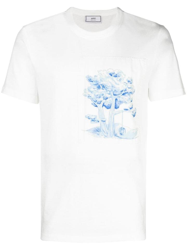 Ami Alexandre Mattiussi Printed Patch T-shirt - White