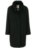 Herno Fur Trim Coat - Black