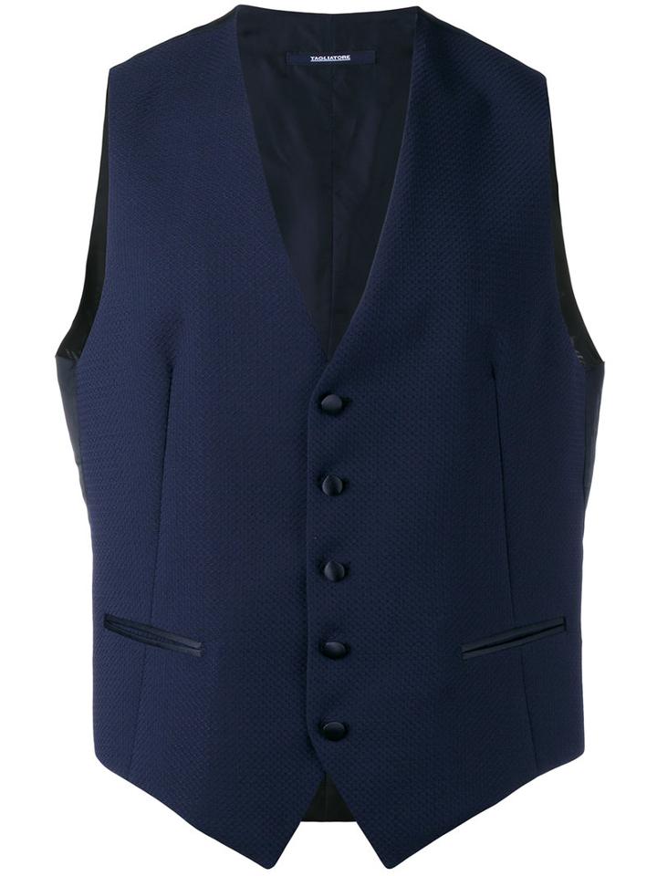 Classic Waistcoat - Men - Cupro/virgin Wool - 52, Blue, Cupro/virgin Wool, Tagliatore