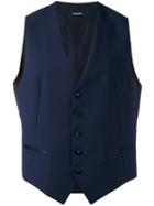 Classic Waistcoat - Men - Cupro/virgin Wool - 52, Blue, Cupro/virgin Wool, Tagliatore