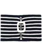 Jw Anderson Striped Mock Turtleneck Collar - Blue