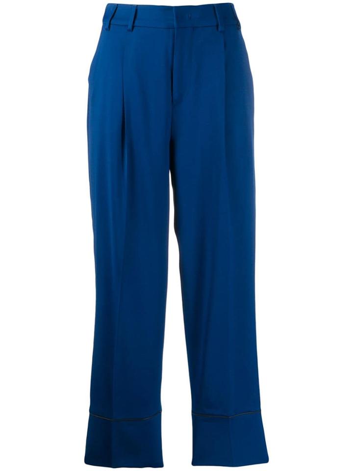 Pt01 Drop-crotch Slouchy Trousers - Blue