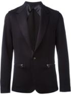 Lanvin Zipped Pocket Blazer, Men's, Size: 52, Black, Cotton/polyamide/viscose