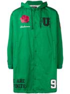 Undercover Logo Parka Coat - Green